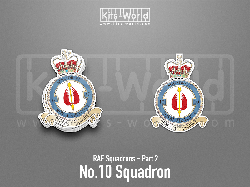 Kitsworld SAV Sticker - British RAF Squadrons - No.10 Squadron W:75mm x H:100mm 